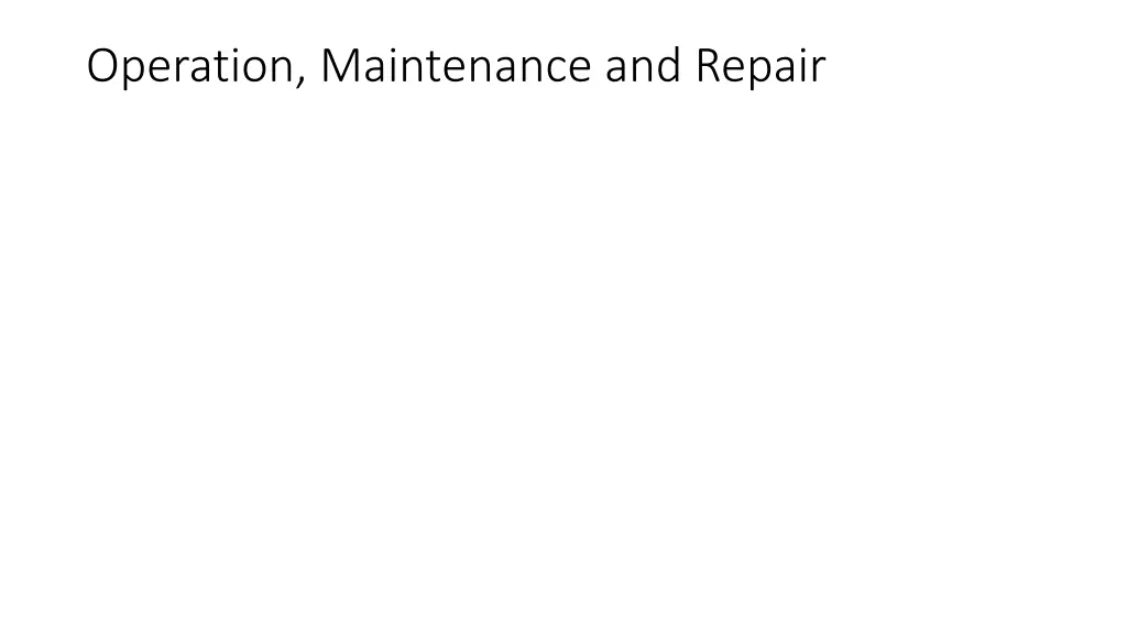 operation maintenance and repair