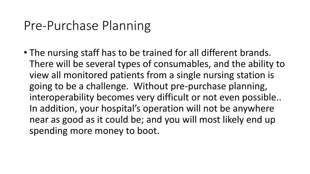pre purchase planning 3