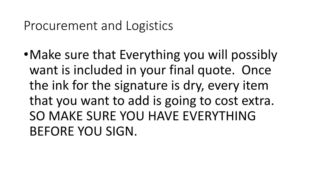 procurement and logistics 2