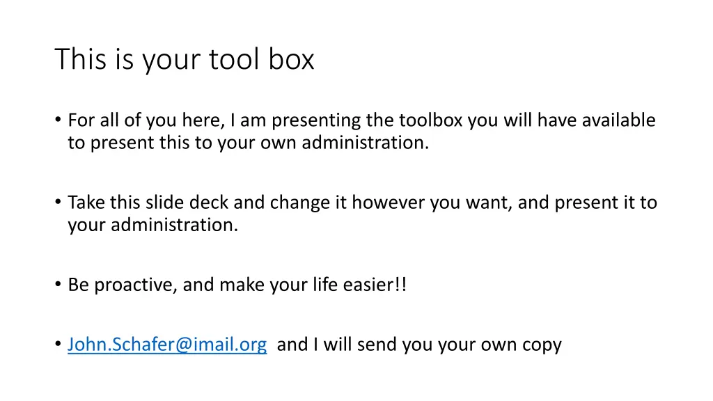 this is your tool box