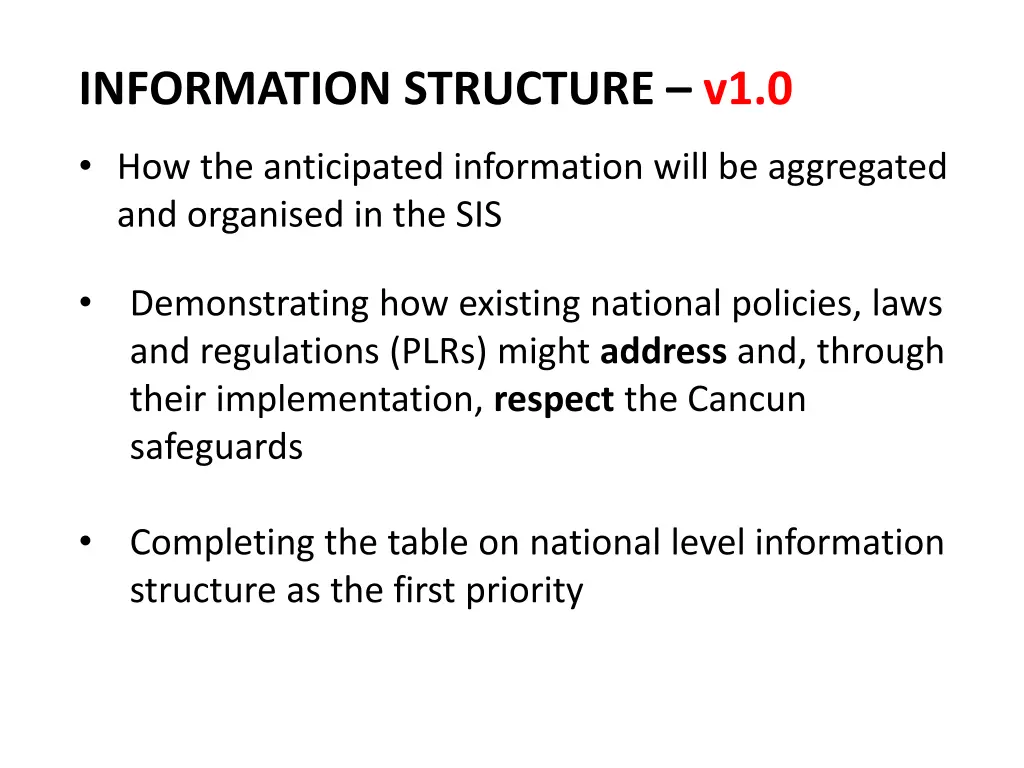 information structure v1 0