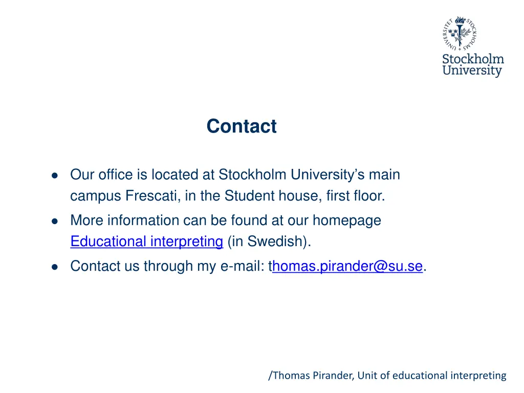 thomas pirander unit of educational interpreting 22