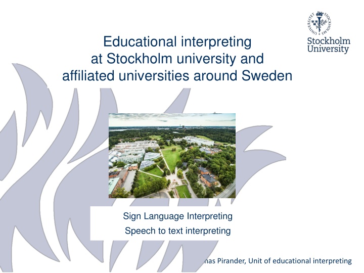 thomas pirander unit of educational interpreting