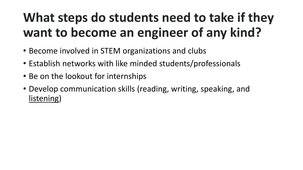 what steps do students need to take if they want