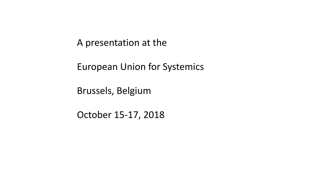 a presentation at the