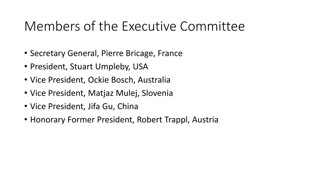 members of the executive committee