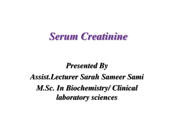 serum creatinine