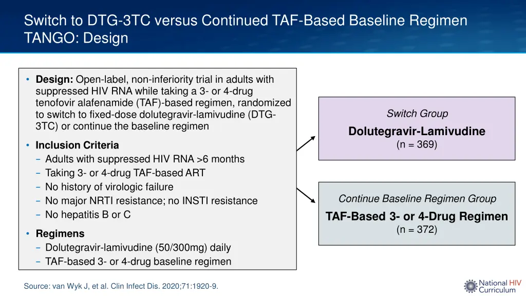 switch to dtg 3tc versus continued taf based
