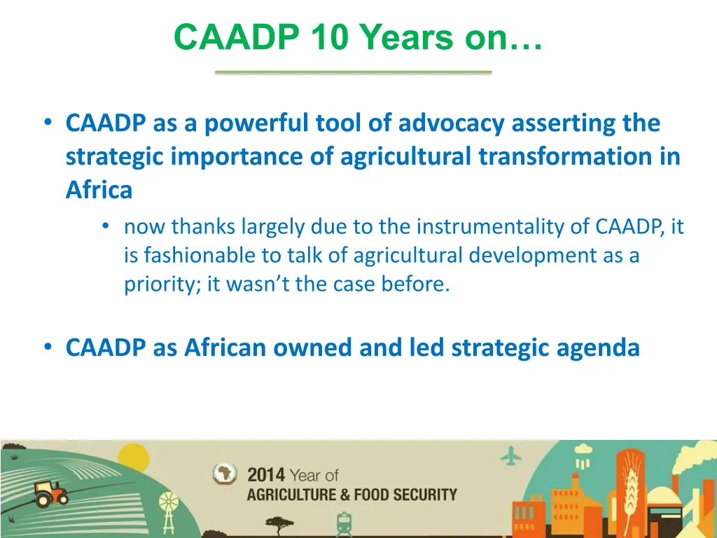 caadp 10 years on