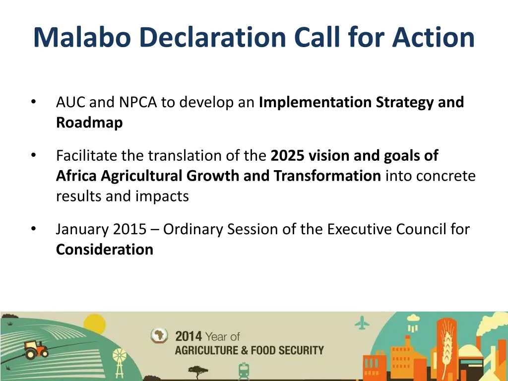 malabo declaration call for action