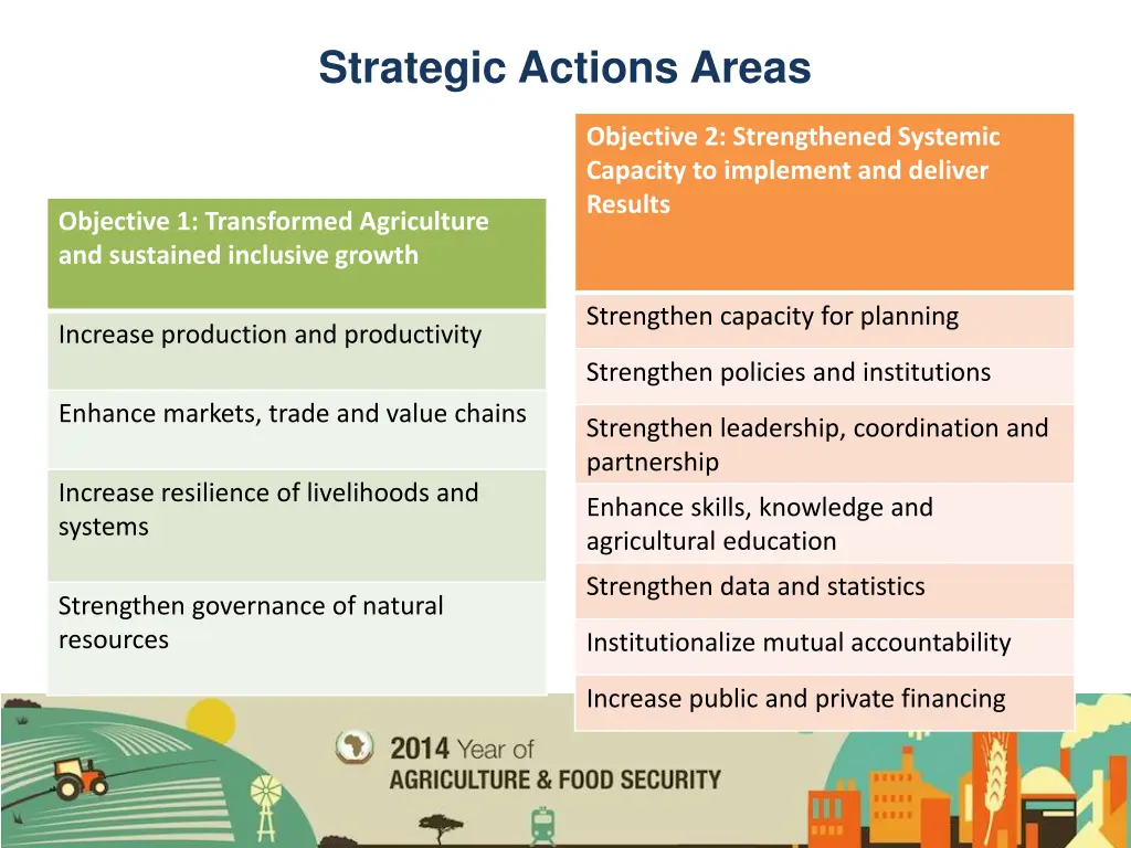 strategic actions areas