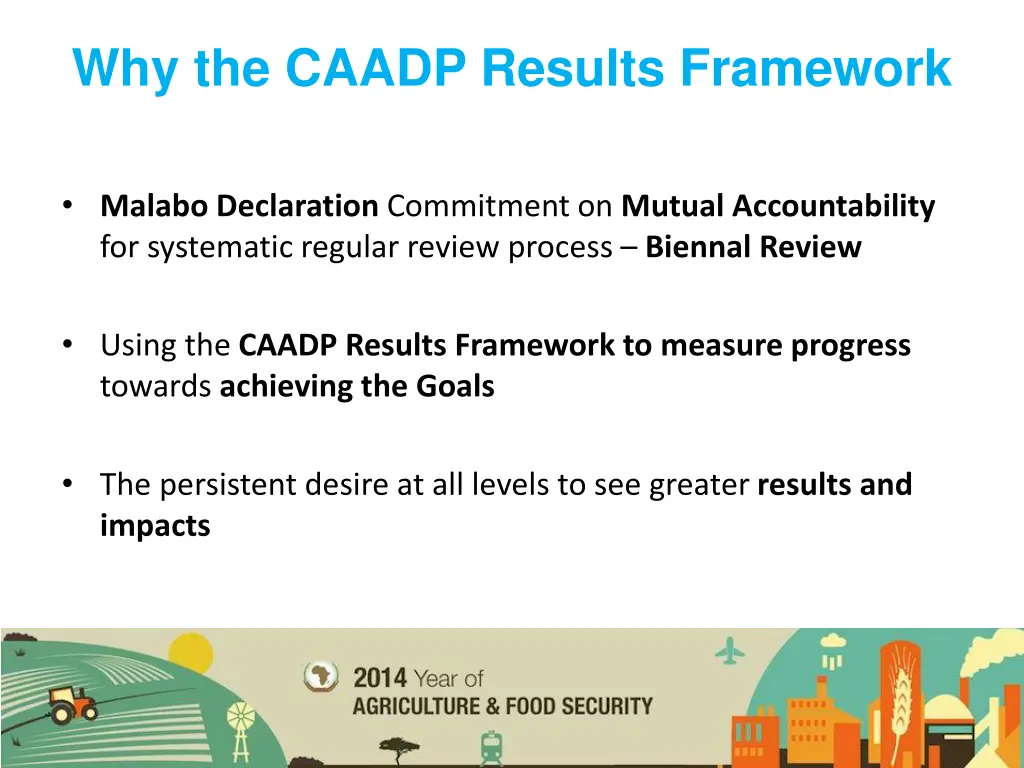 why the caadp results framework