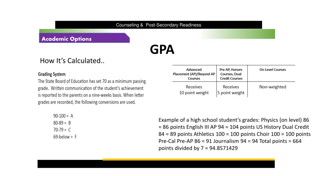 counseling post secondary readiness 10