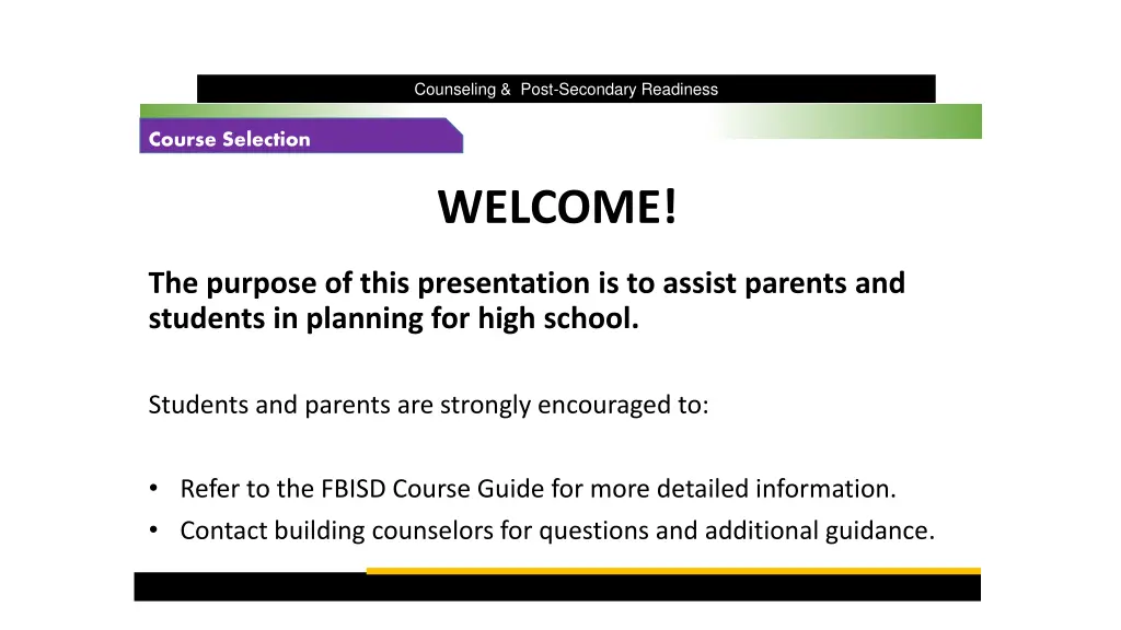 counseling post secondary readiness