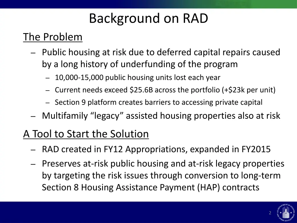 background on rad