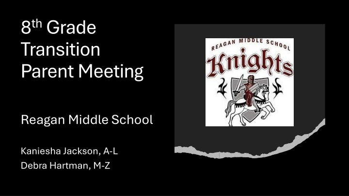 8 th grade transition parent meeting