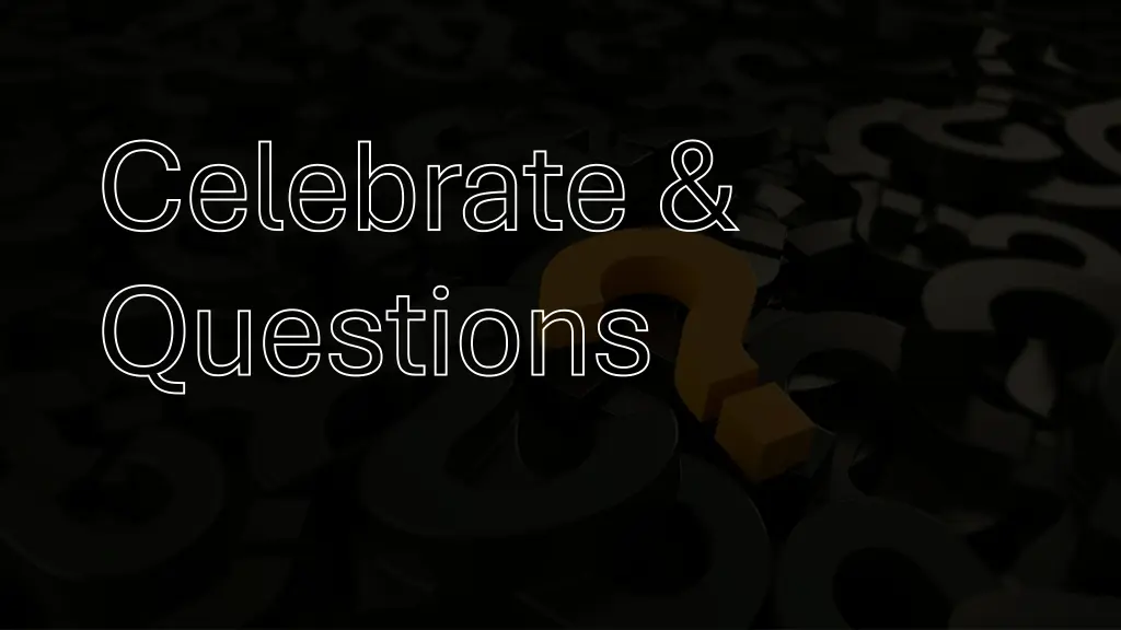 celebrate questions
