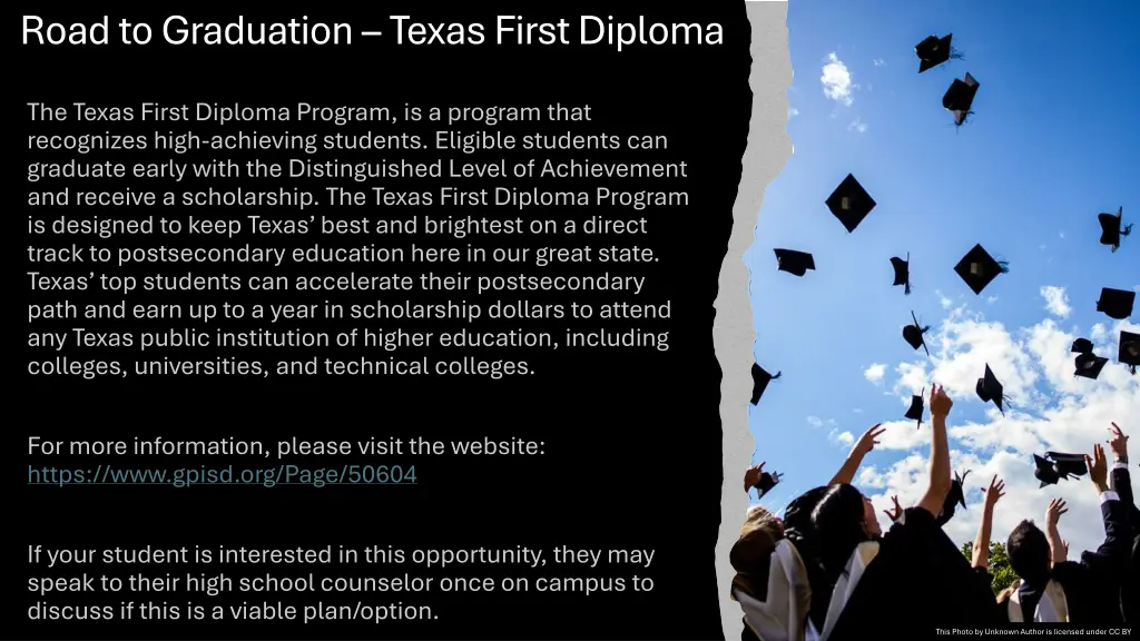 road to graduation texas first diploma