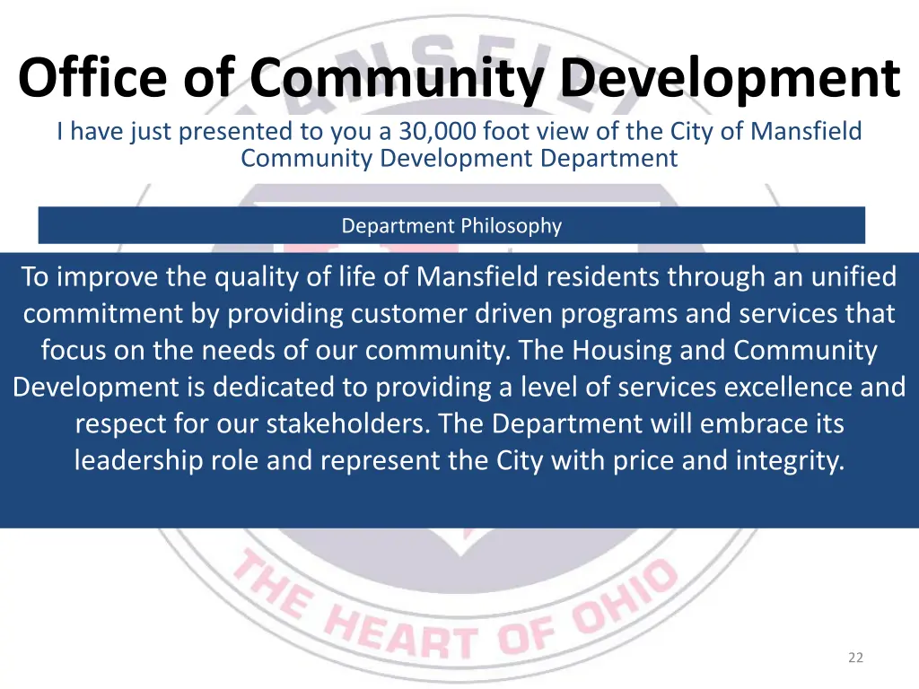 office of community development i have just