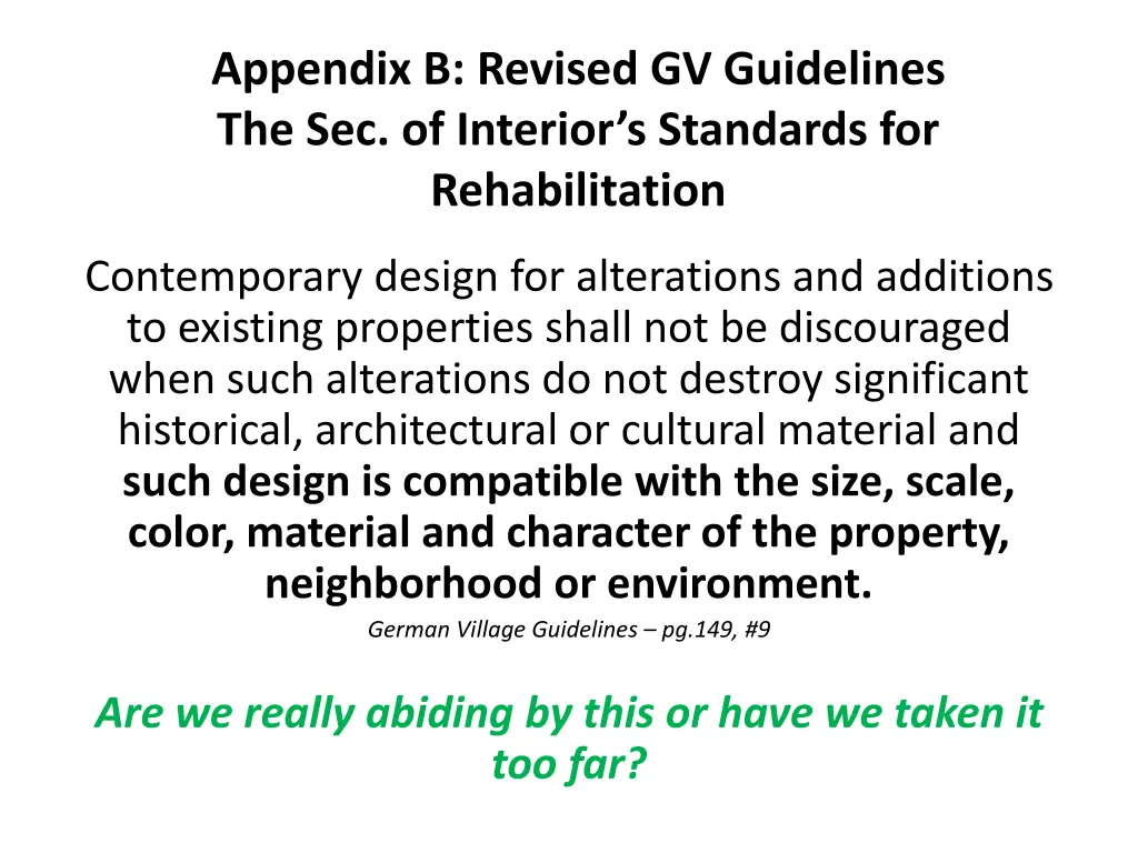 appendix b revised gv guidelines