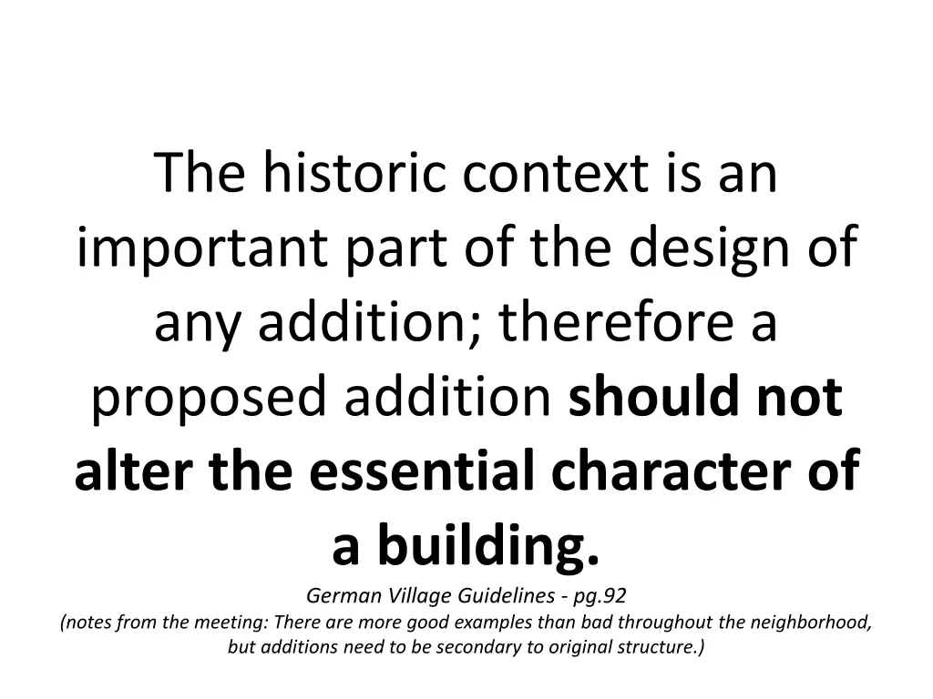 the historic context is an important part