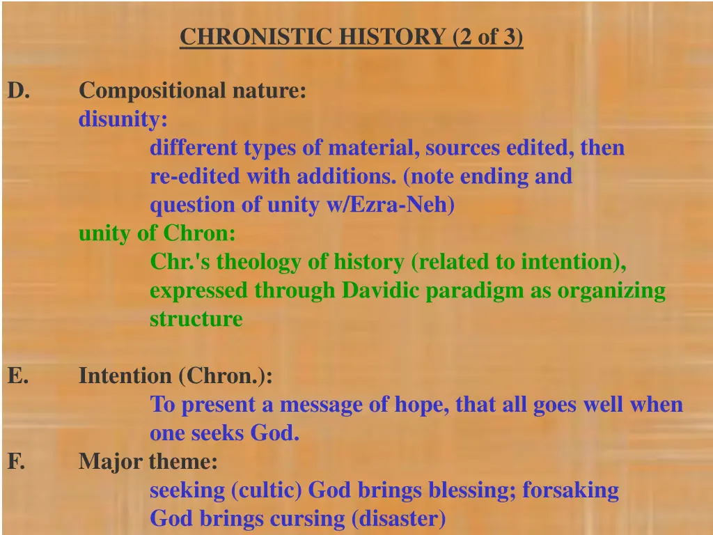 chronistic history 2 of 3