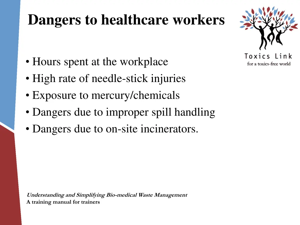 dangers to healthcare workers