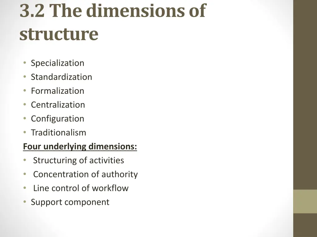 3 2 the dimensions of structure