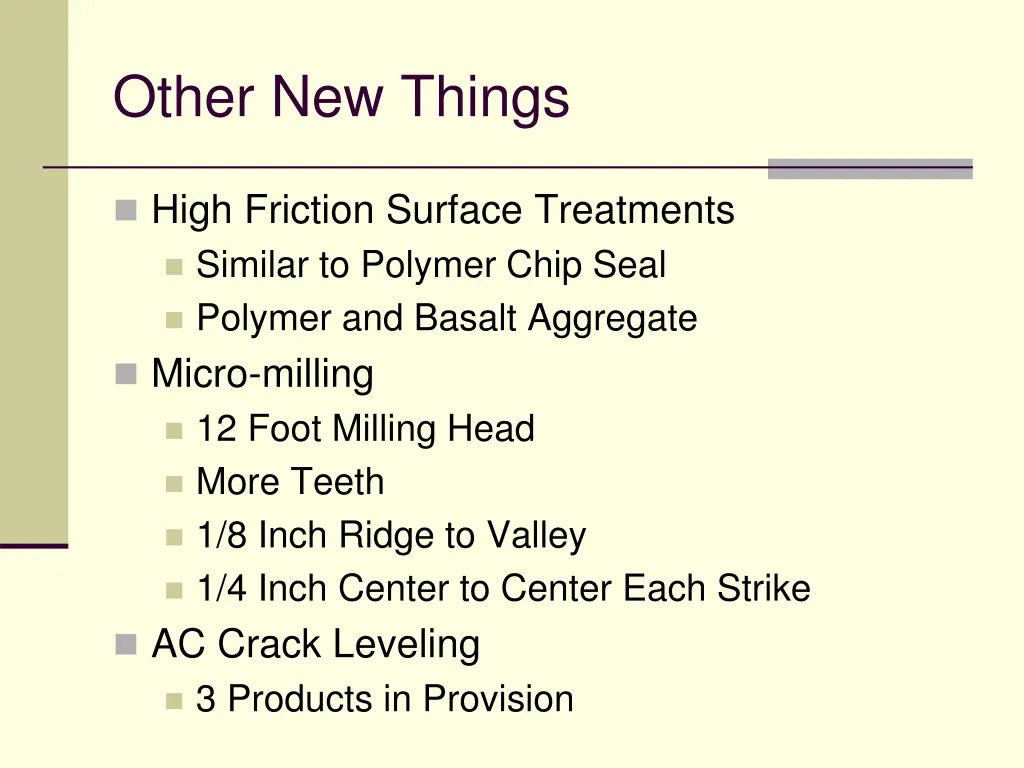 other new things