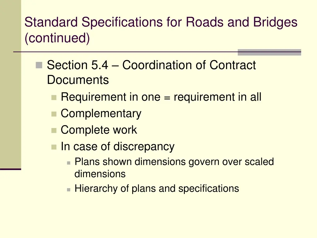 standard specifications for roads and bridges 4