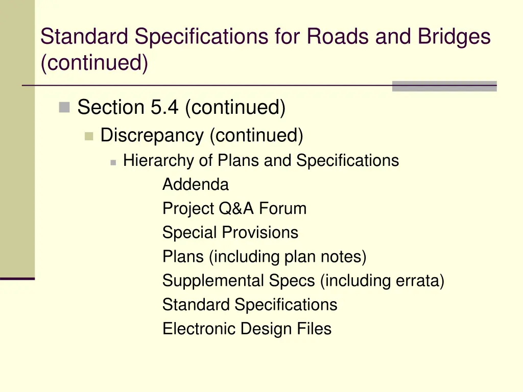 standard specifications for roads and bridges 5