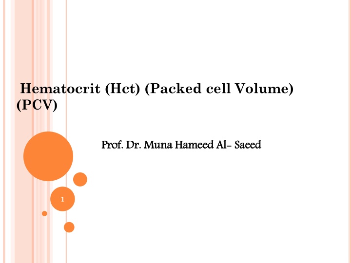 hematocrit hct packed cell volume pcv