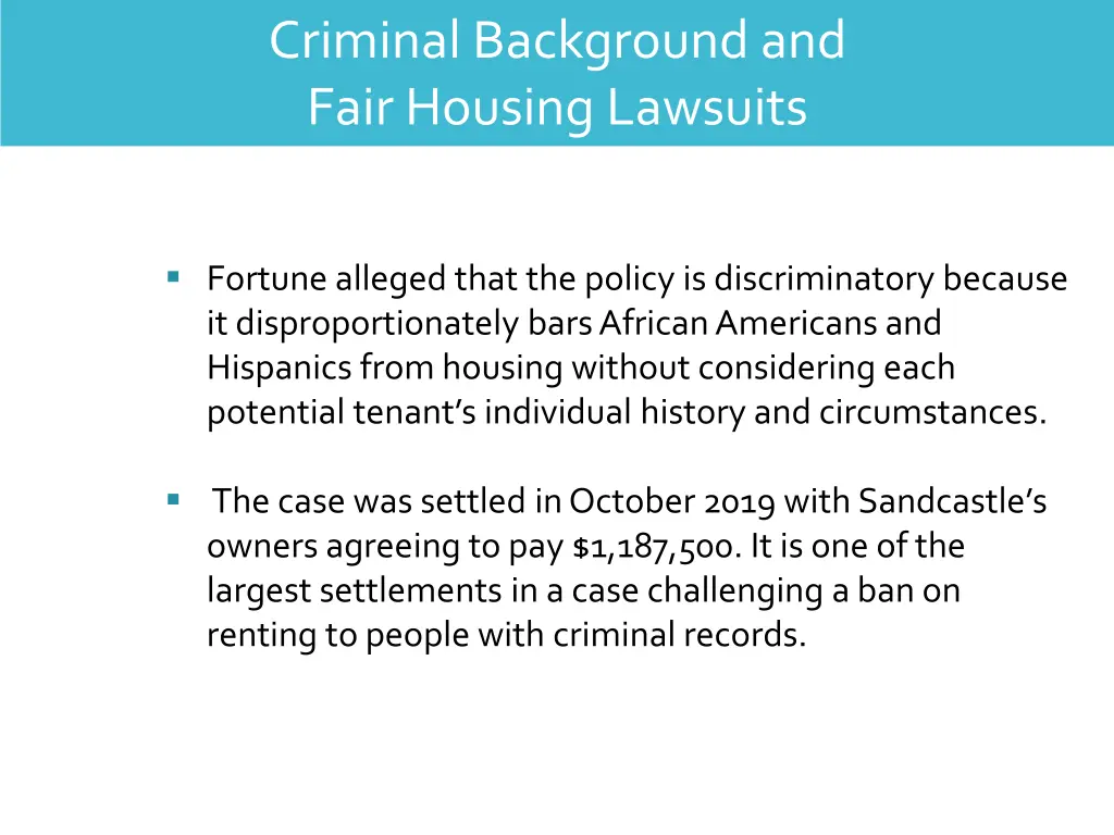 criminal background and fair housing lawsuits 1