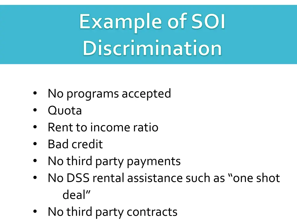 example of soi discrimination 1