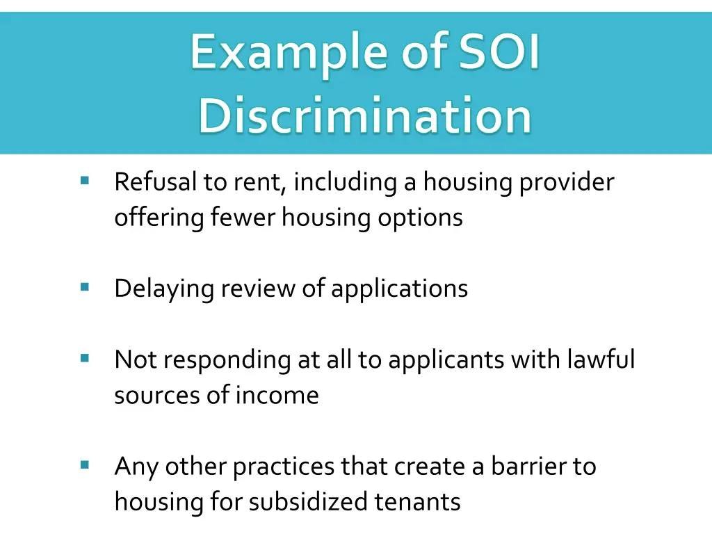 example of soi discrimination