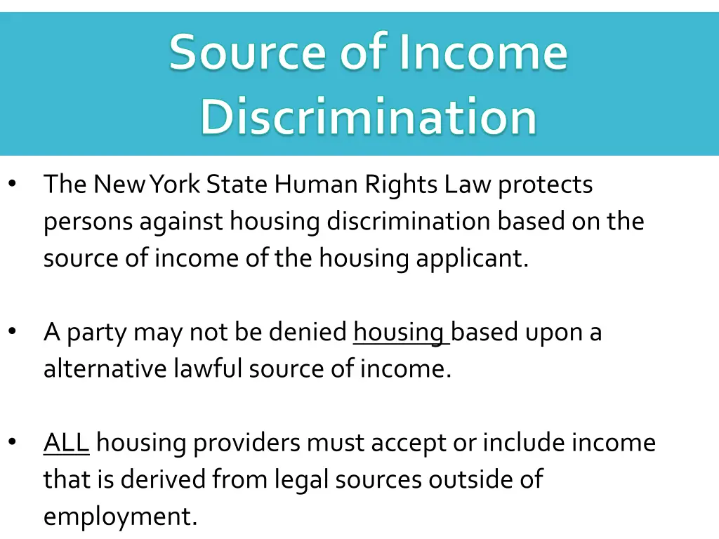source of income discrimination