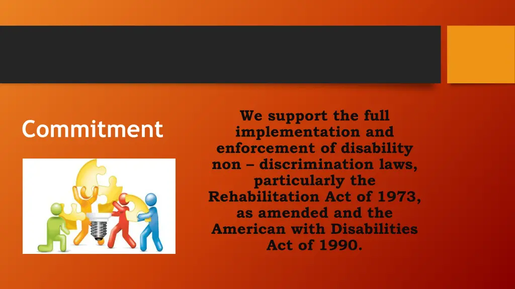 we support the full implementation