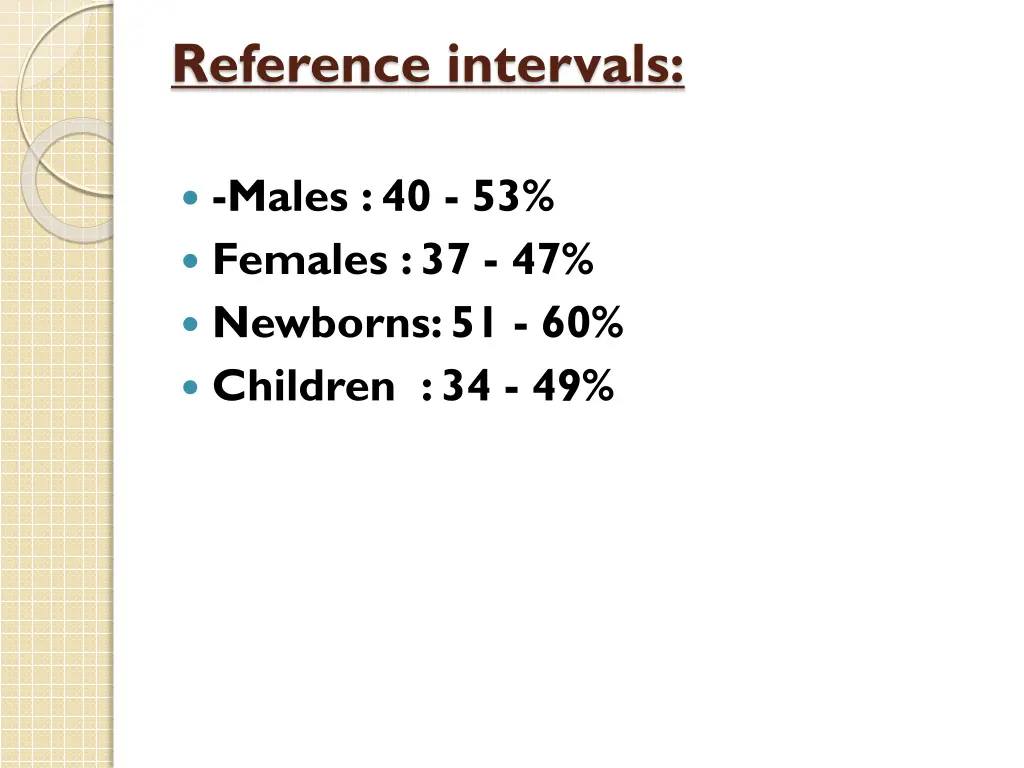 reference intervals