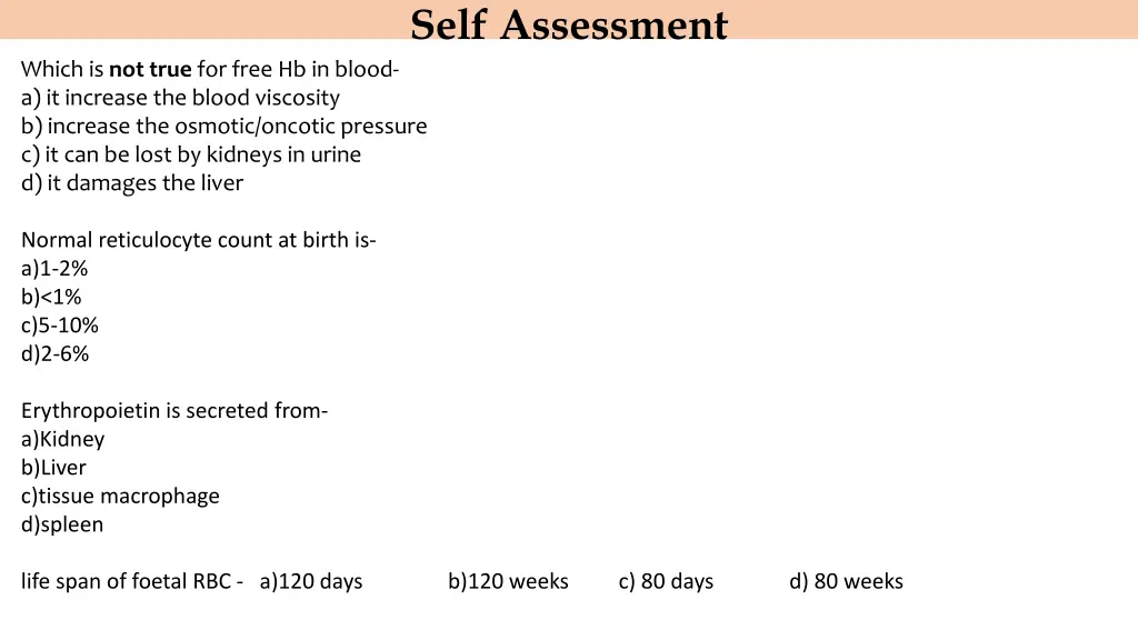 self assessment