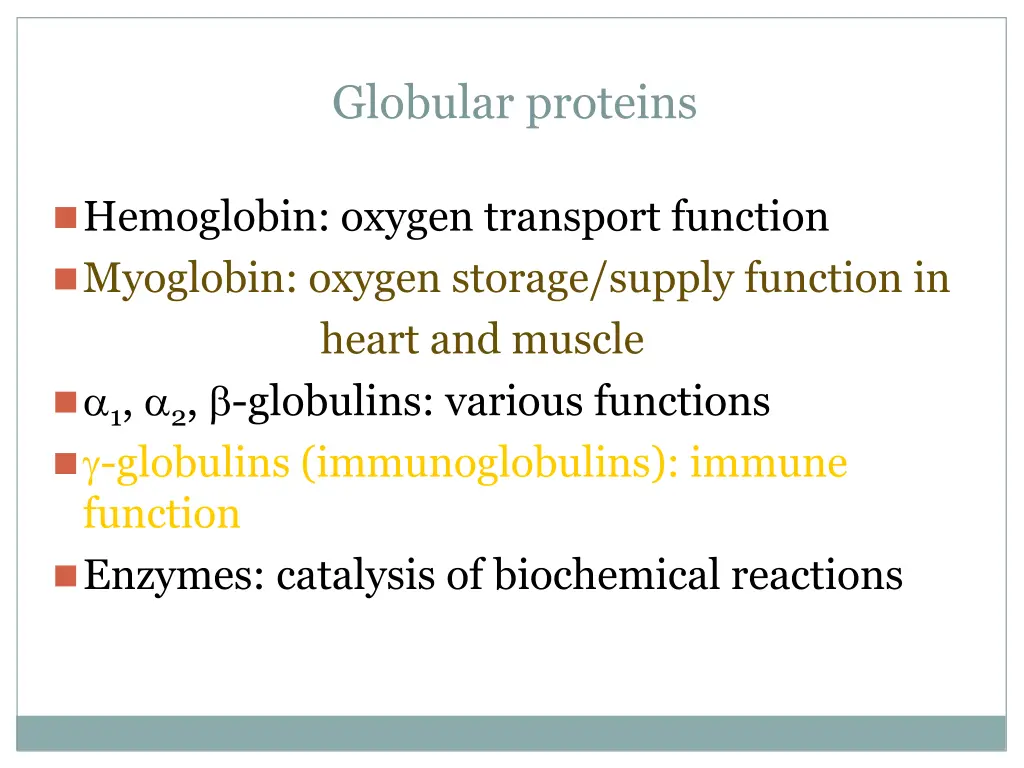 globular proteins 2