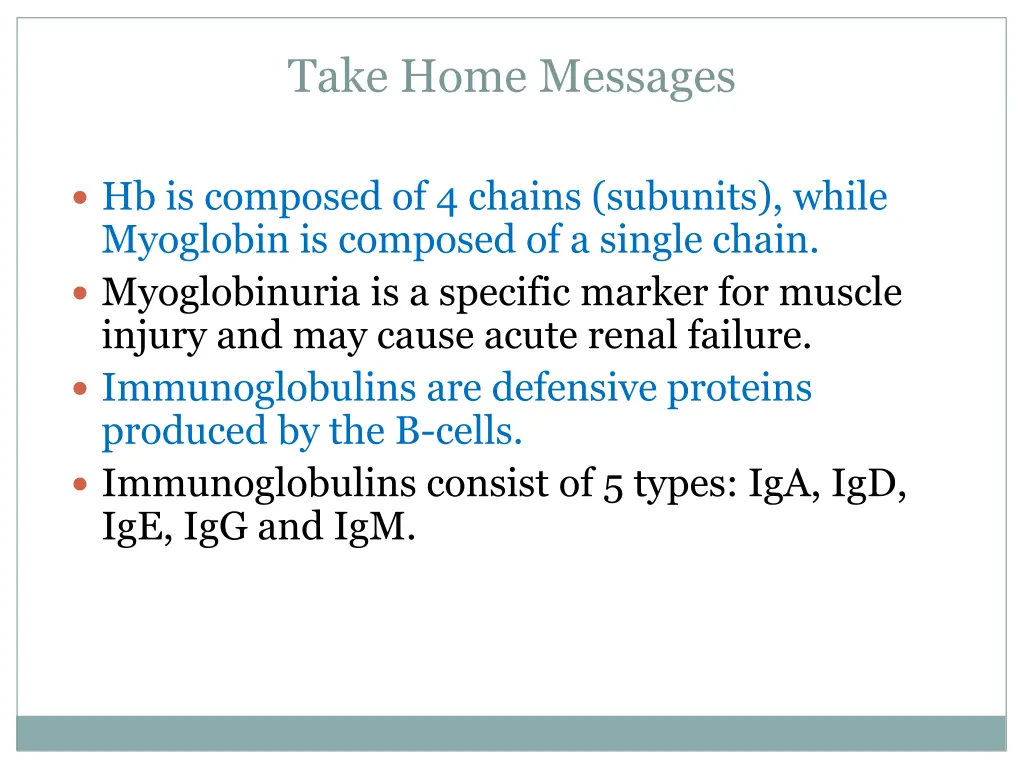 take home messages 3