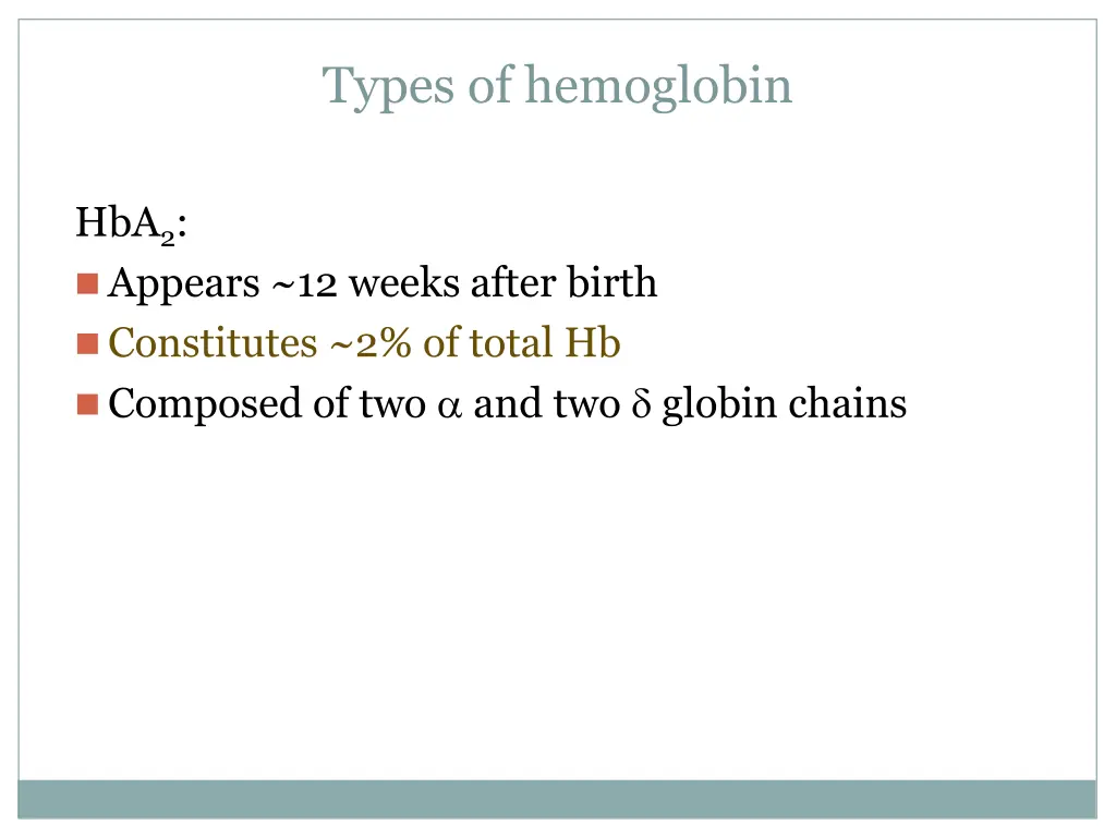 types of hemoglobin 1