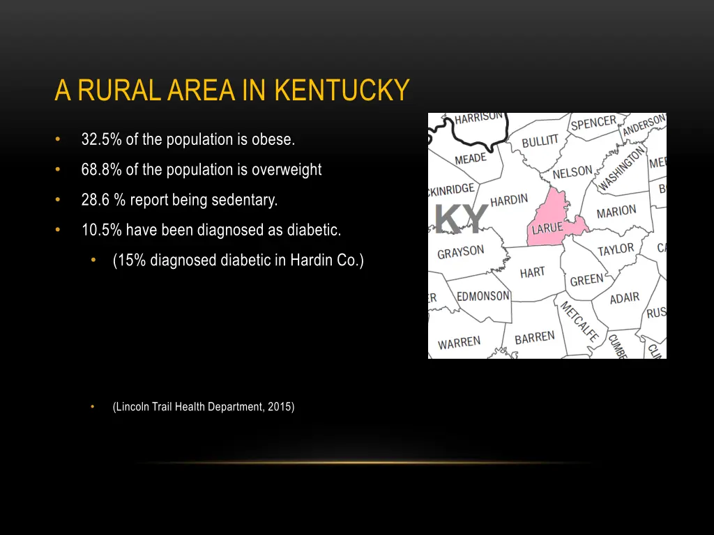 a rural area in kentucky