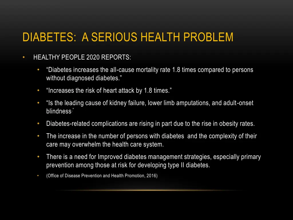 diabetes a serious health problem