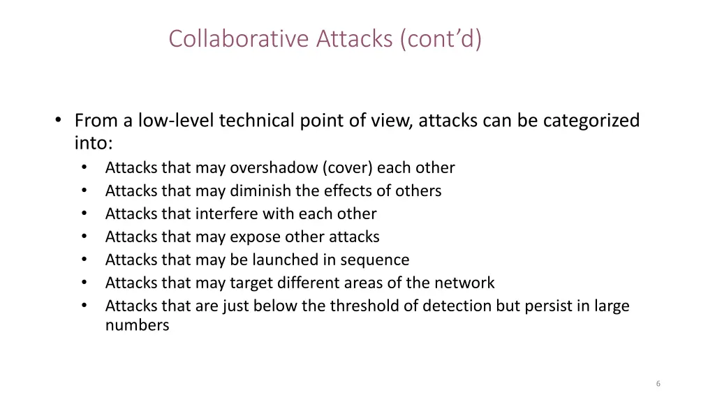 collaborative attacks cont d 2