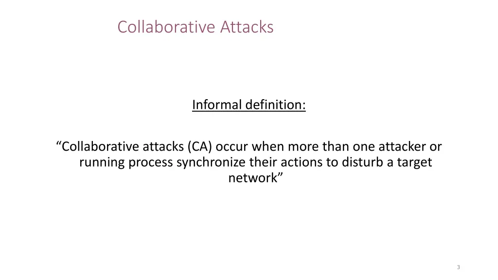 collaborative attacks