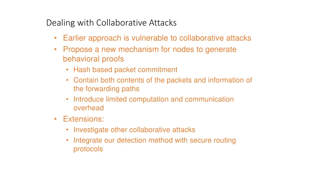 dealing with collaborative attacks