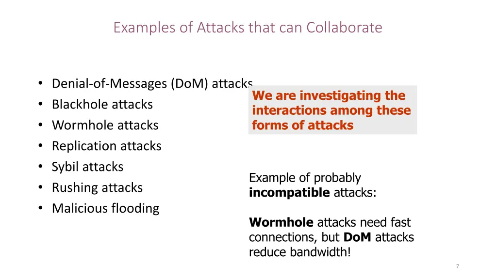 examples of attacks that can collaborate