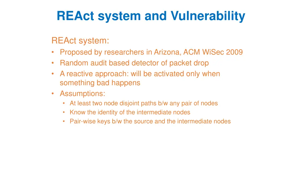 react system and vulnerability