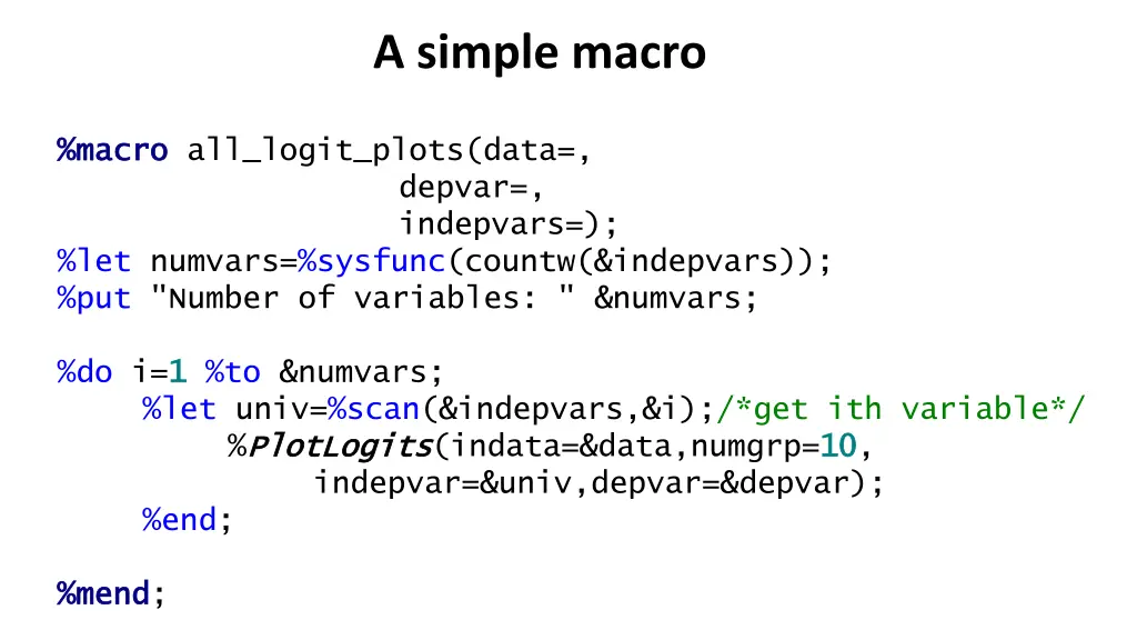 a simple macro